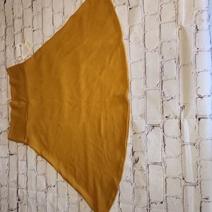 NWT LuLaRoe azure skirt large mustard yellow elastic waist